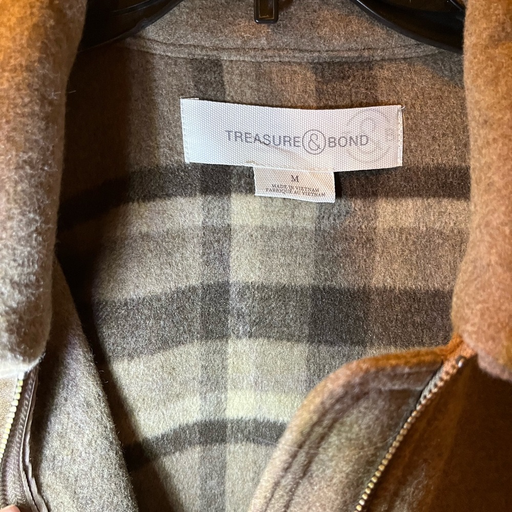 Treasure & Bond Women’s Beige Pea Coat - Picture 4 of 7